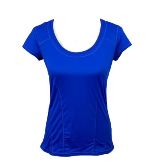 Zella Royal Blue Sunny Run SS Active Tee w/Mesh Back - L - Picture 2 of 9